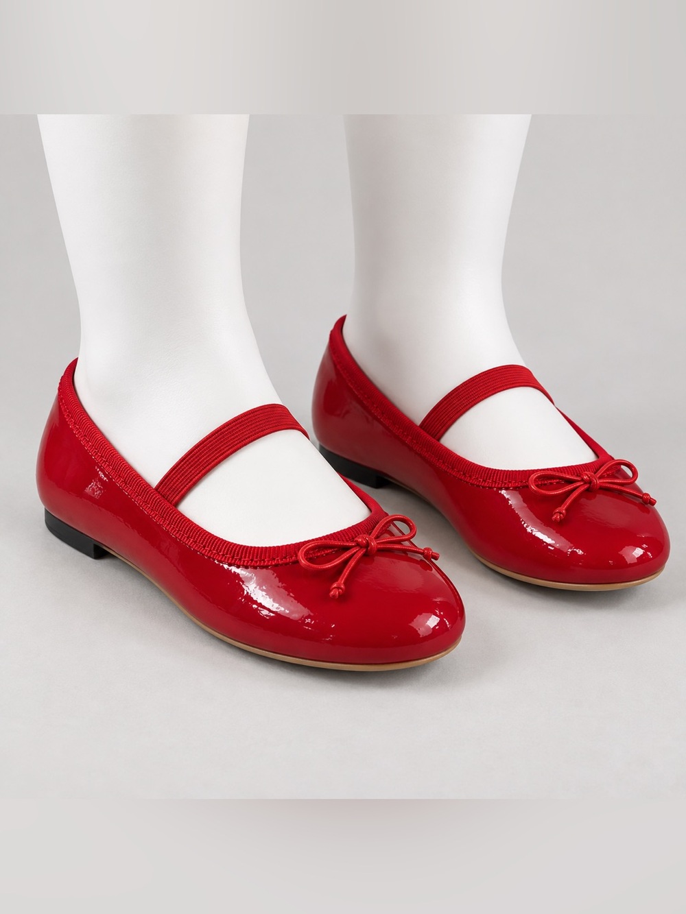 J.Crew Crewcuts Girls Red Patent Mary Jane Ballet Flats Kids 4 NWT